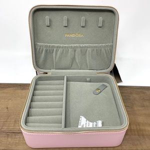 Pandora Zip Travel Jewelry Box Pink